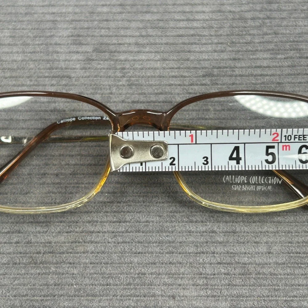 Calliope Collection Zapata Brown Fade Gold Y2k Eyeglass Frames 54-17-140